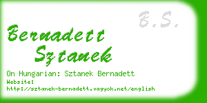 bernadett sztanek business card